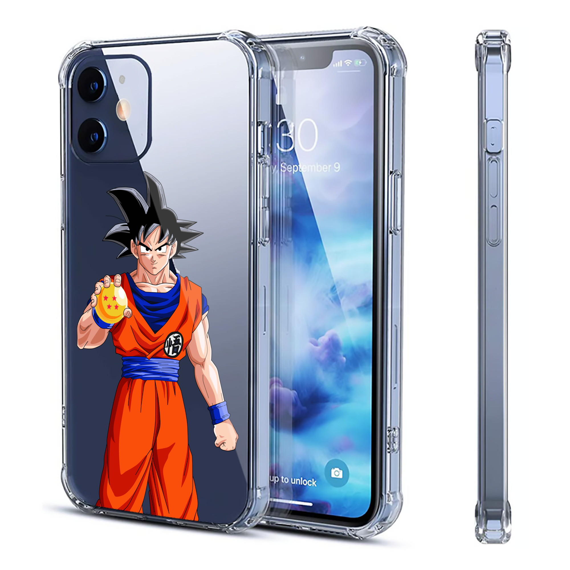 （画像用） ドラゴンボール 孫悟空（そん ごくう）Son Goku カカロット DRAGON BALL Kakarotto 【iPhone 12シリーズ対応】透明スマホケース（クリアソフトケース）